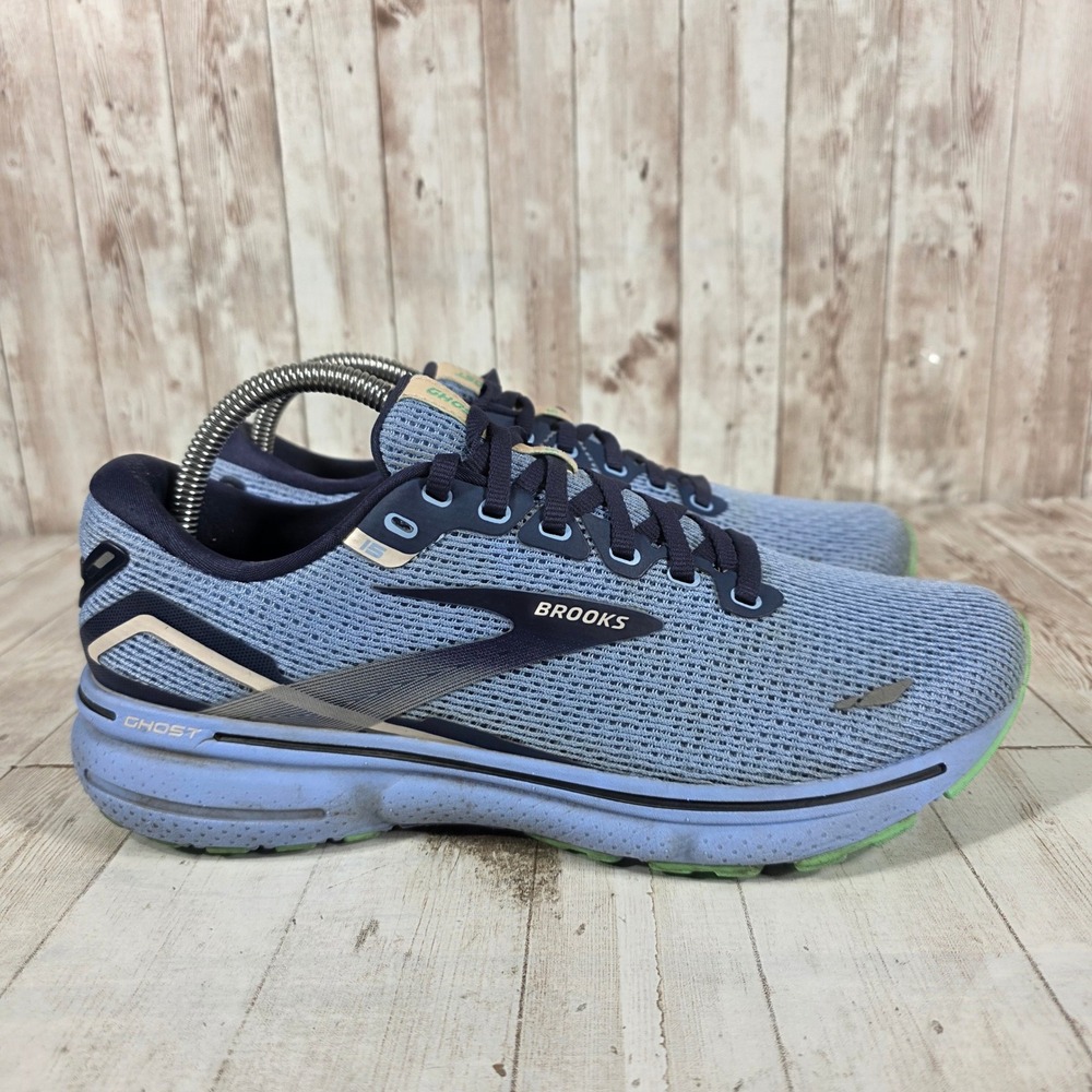 Brooks Ghost 15 Womens Running Shoes Blue Navy Green 1203801B472 Size 9